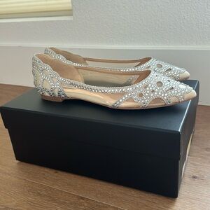 Badgley Mischka Gigi Crystal Flats